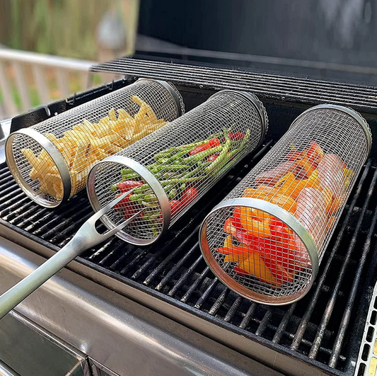 Easy Clean Outdoor Barbecue Grill Basket - Pexav