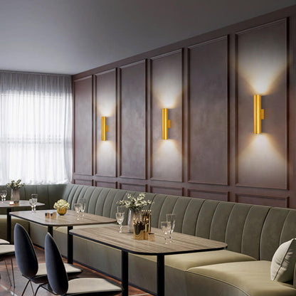 Silver Tube Dual Wall Light