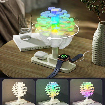 Modern Tree Desk Lamp with Built-in Wireless Charger