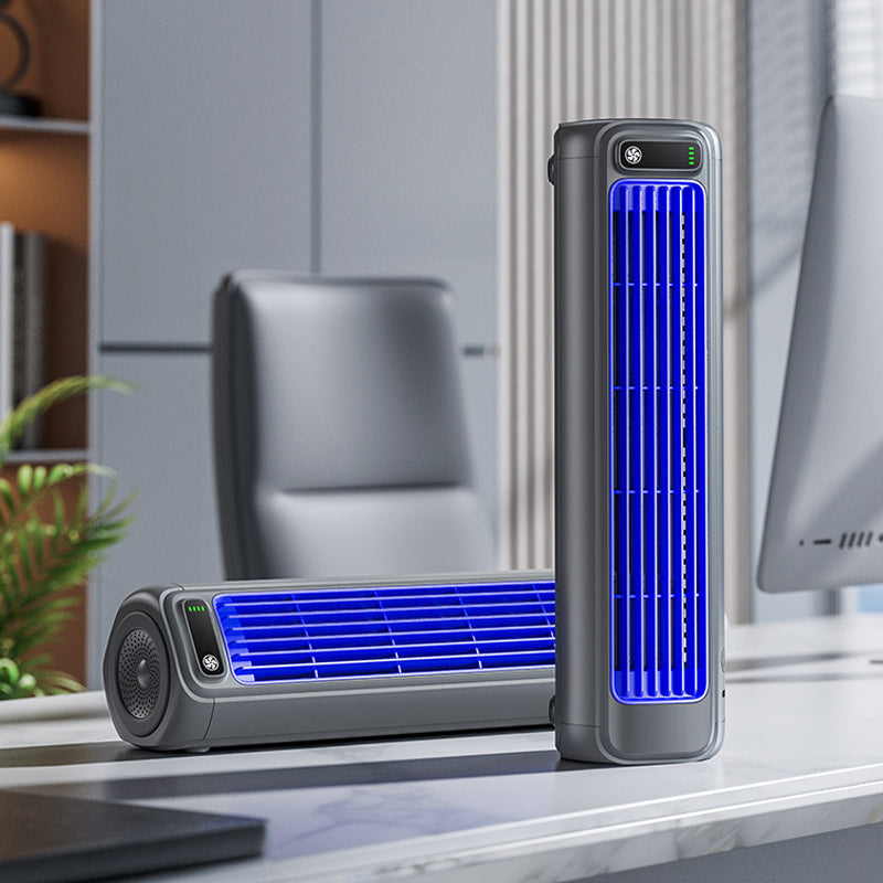 Compact Battery Powered Cooling Fan – Wireless Desk Air Cooler