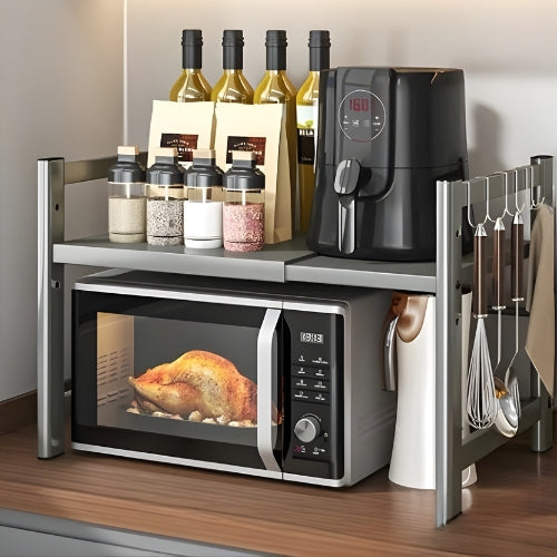 Space Saving Microwave Cart with Storage Rack