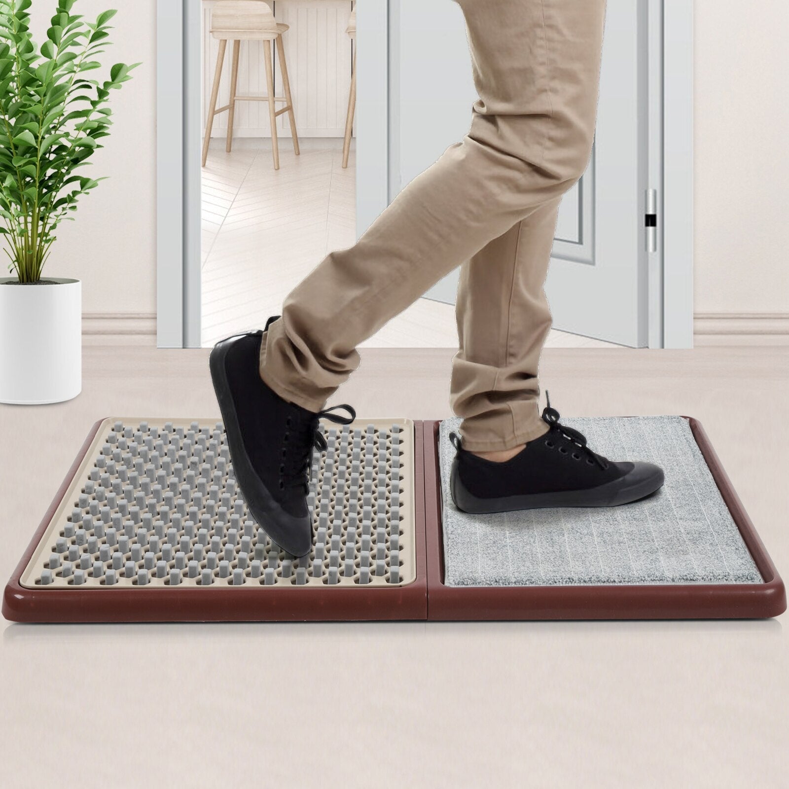 Antibacterial Dirt Trapping Entrance Floor Mat - Pexav