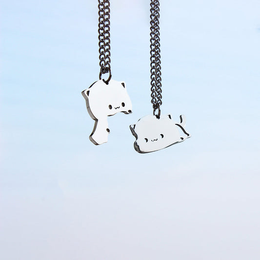 Adorable Cat Lover Tiny Pendant Necklace - Pexav