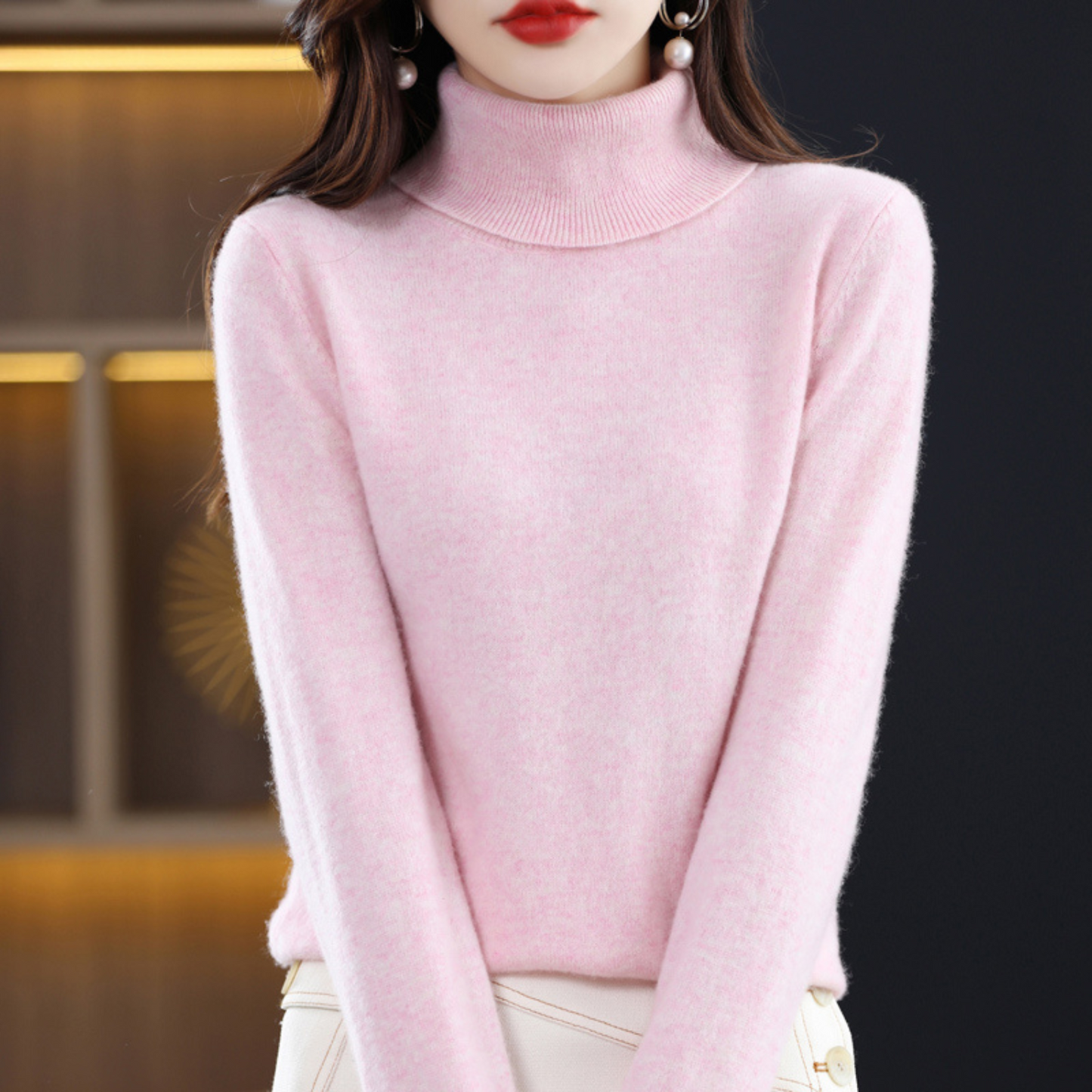 Soft Women's Cashmere Crew Neck Winter Sweater
