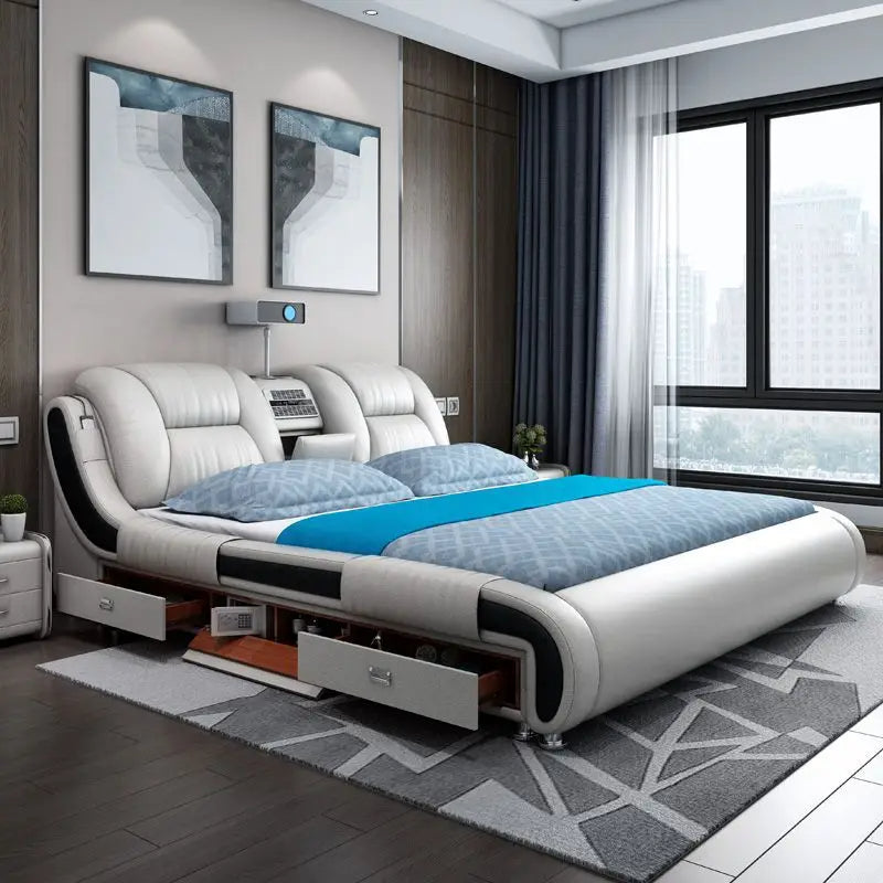 High Tech Smart Bed with Built-in Speakers - Pexav
