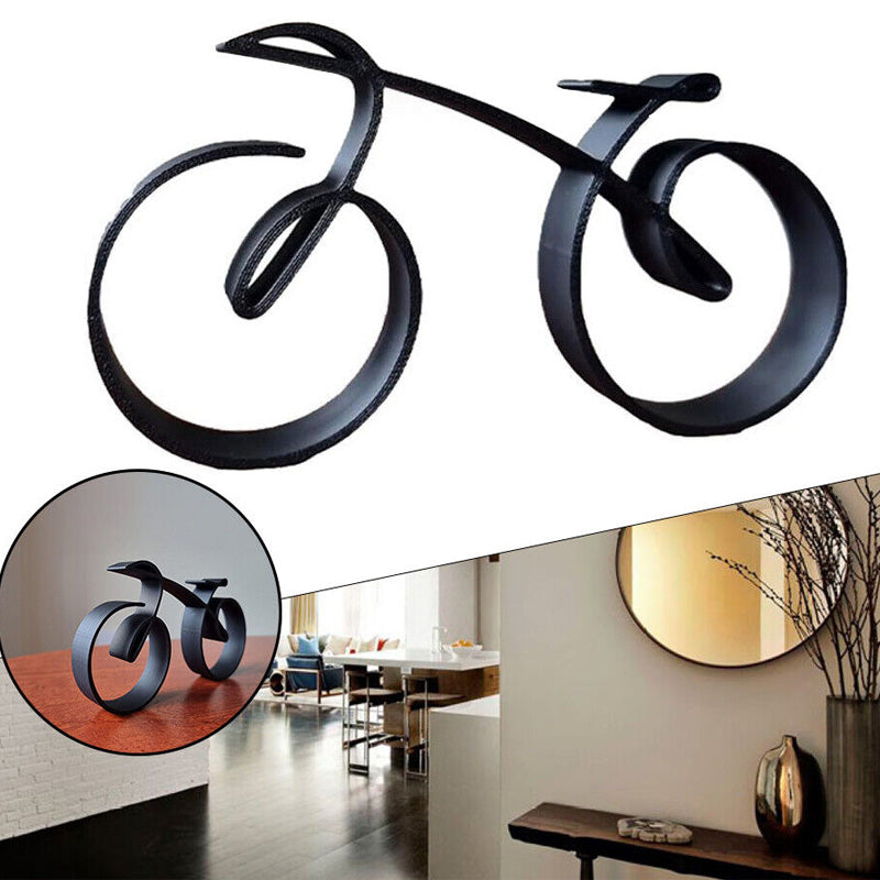 Simple Silver Bike Figure Decoration