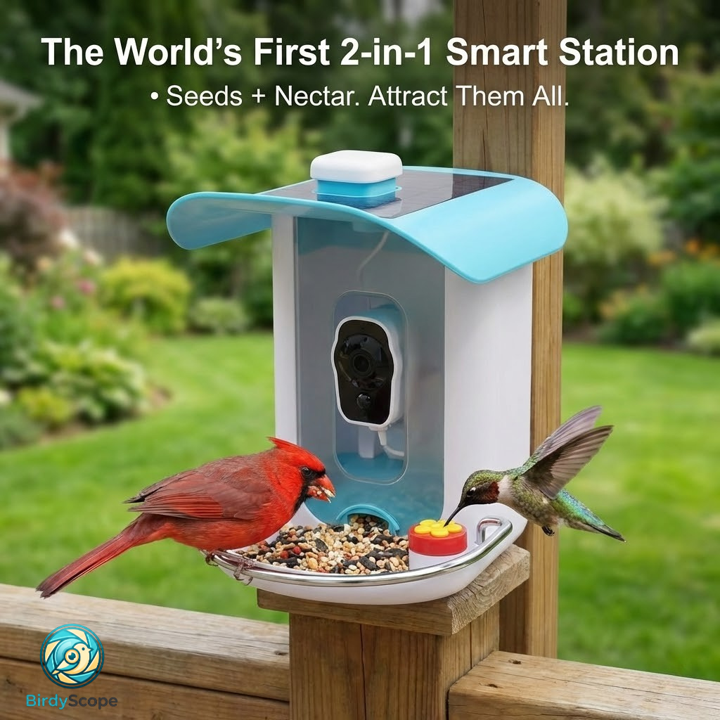 Wireless Solar Bird Feeder with Camera