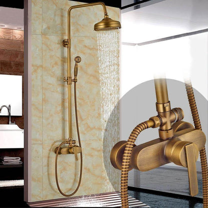 Classic Brass Rainfall Shower Head Set - Pexav