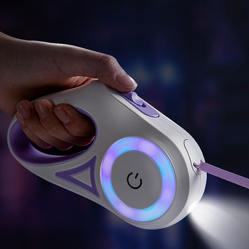Bright LED Dog Leash with Flashlight - Pexav