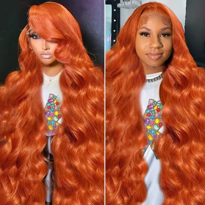 Vibrant Curly Auburn Lace Front Wig
