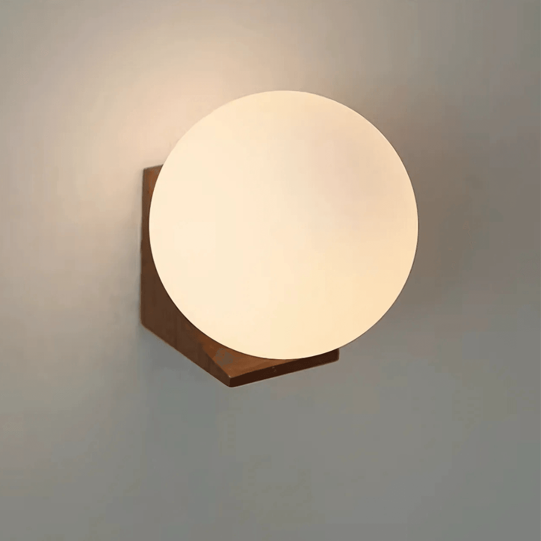 Rustic Natural Wooden Wall Lamp - Pexav
