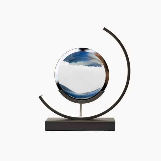 Simple LED Desk Lamp with Colorful Sand Art and Remote - Pexav