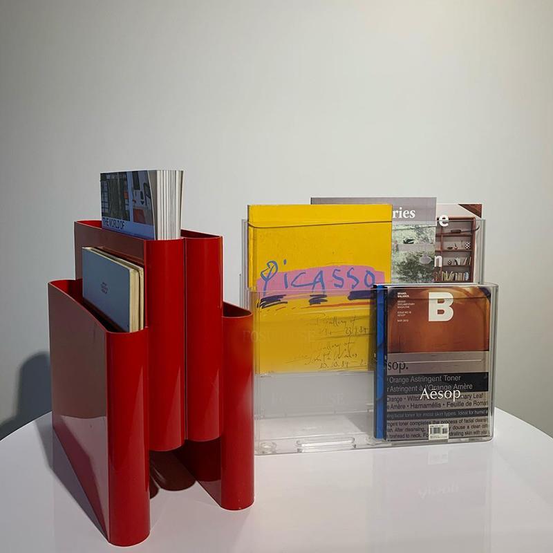 Wooden Magazine Holder Standing Shelf