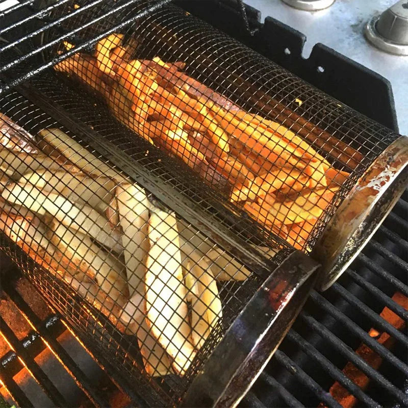 Easy Clean Outdoor Barbecue Grill Basket
