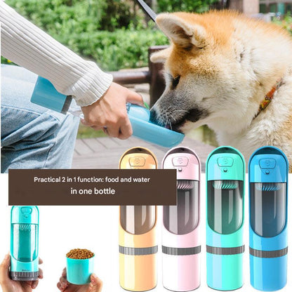 2-in-1 Feed and Water Bottle for On-the-Go - PawBuddy-Yellow-Nora Luxe