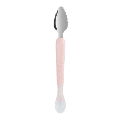 2-in-1 Silicone Baby Spoon - TinyTasties-Pink-Blue-Nora Luxe