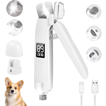 Quiet Pet Nail Trimmer with LED Light & Clipper - Pexav