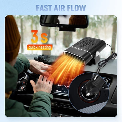 2-in-1 Portable Car Heater With 360° Rotation, Dual Hot & Cool Modes, Fog & Ice Removal