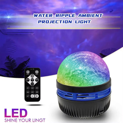 2-in-1 Starry Night Light Projector with Northern Lights and Ocean Waves, 7 Color Modes, and Remote Control