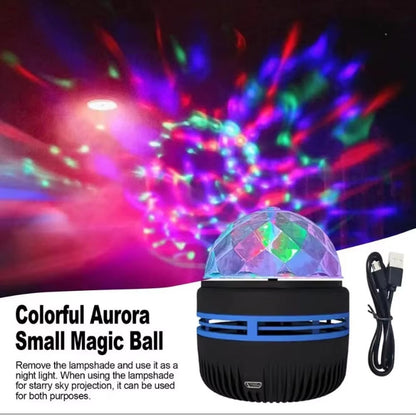 2-in-1 Starry Night Light Projector with Northern Lights and Ocean Waves, 7 Color Modes, and Remote Control