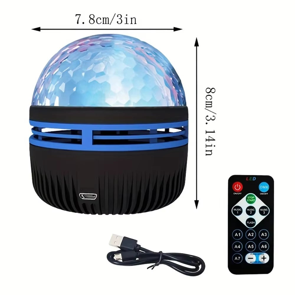 2-in-1 Starry Night Light Projector with Northern Lights and Ocean Waves, 7 Color Modes, and Remote Control