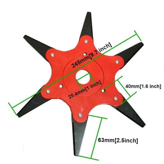 Sharp 6 Blade Metal Trimming Head - Pexav