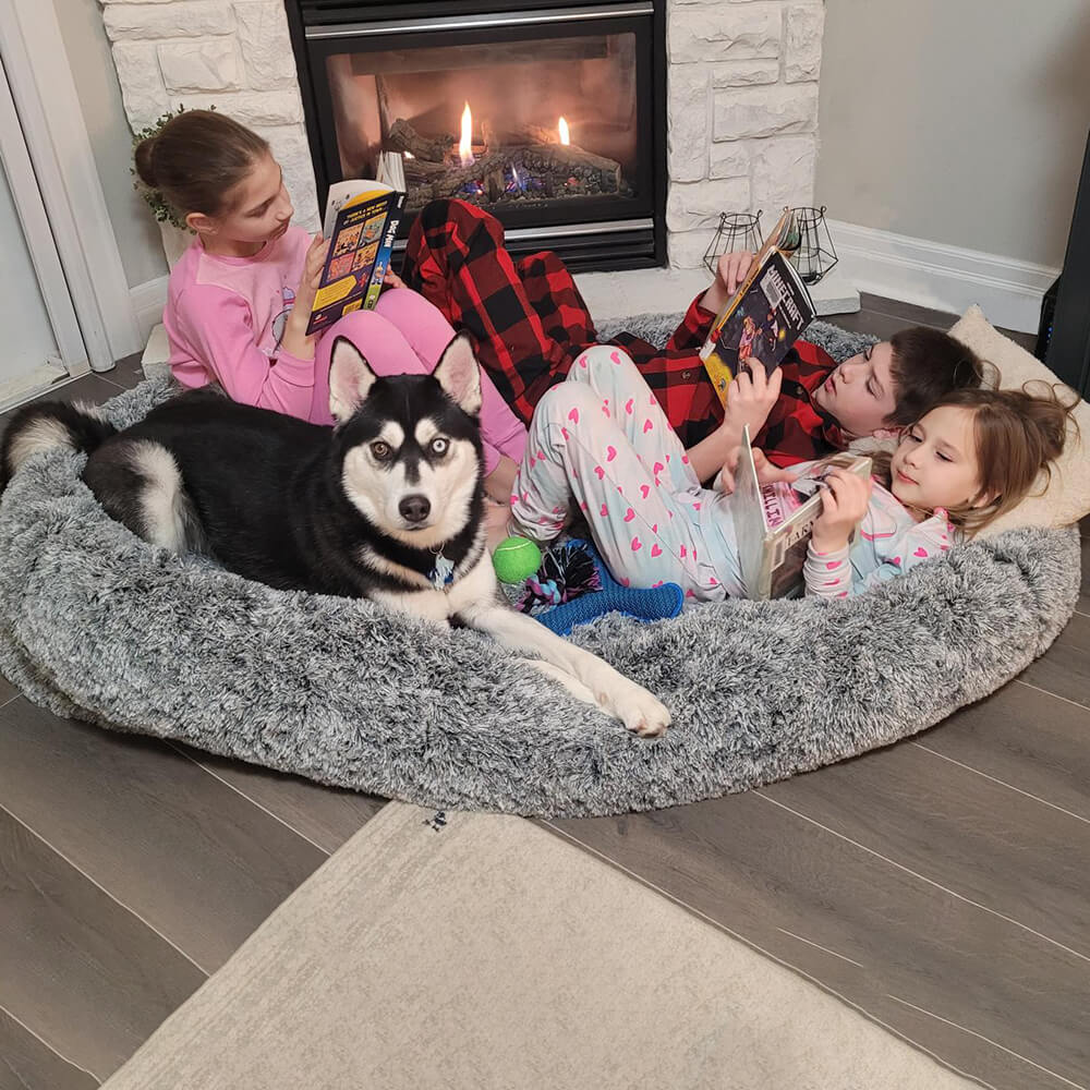 Extra Large Plush Pet Oval Bed for Humans Dogs