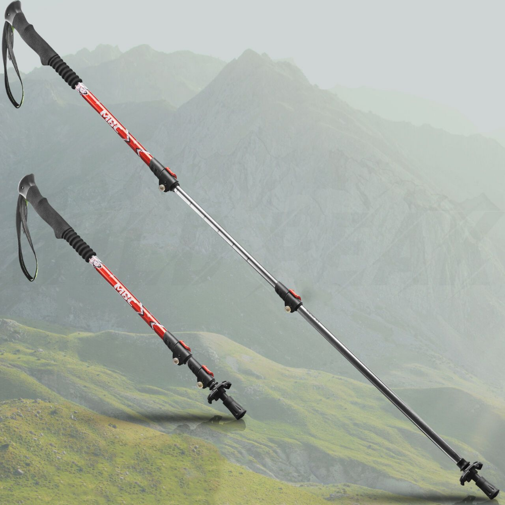 Strong Collapsible Walking Hiking Sticks - Pexav
