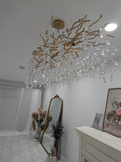 Elegant Crystal Drop Ceiling Lamp Indoor Light Fixture