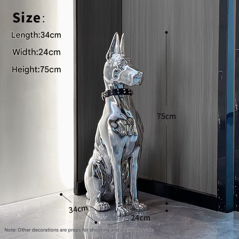 Glossy Dog Modern Home Decor Statue