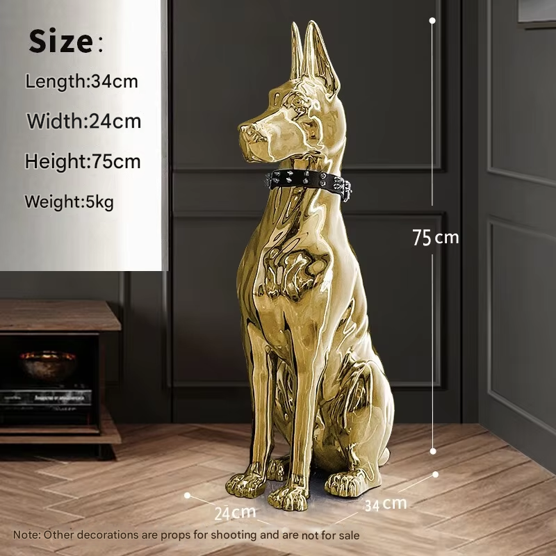 Glossy Dog Modern Home Decor Statue