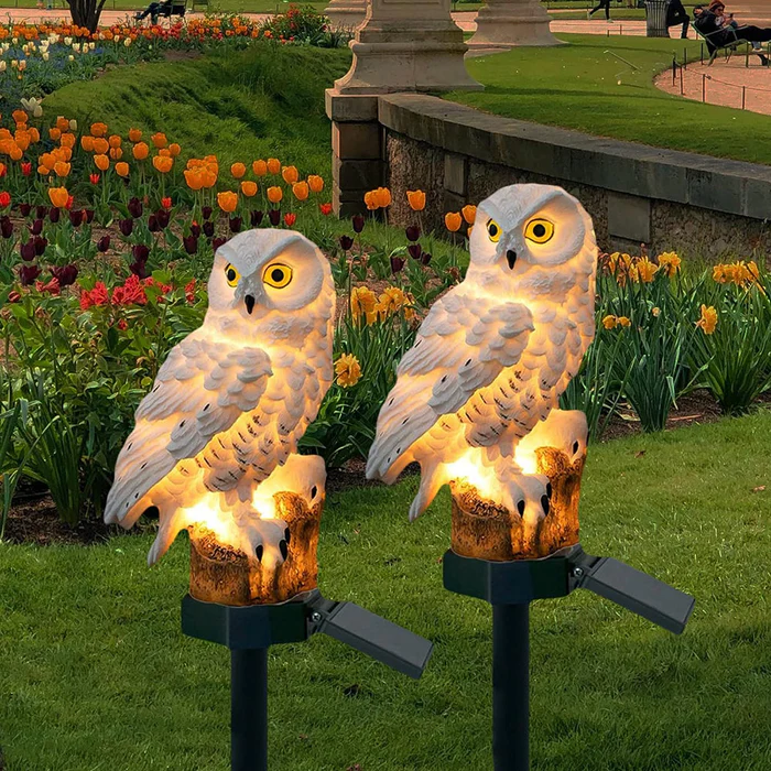 Colorful Outdoor Owl Lantern - Pexav