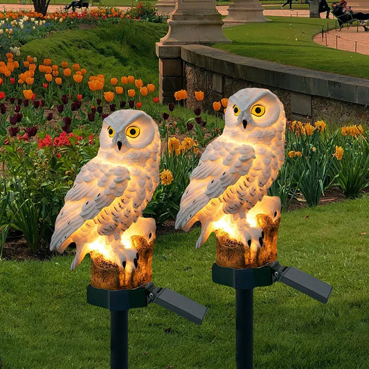Colorful Outdoor Owl Lantern - Pexav
