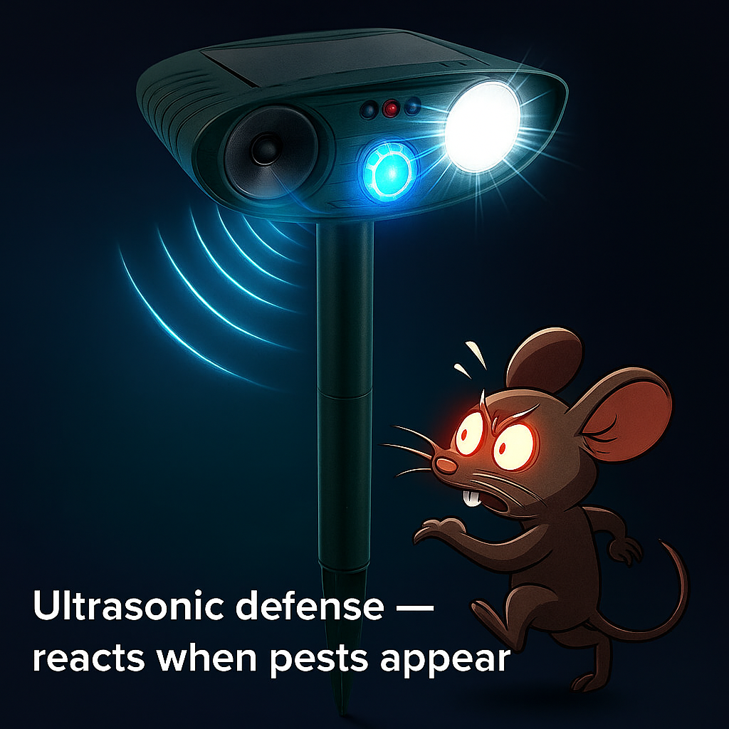 Solar Powered Outdoor Pest Repeller