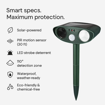 Solar Powered Outdoor Pest Repeller