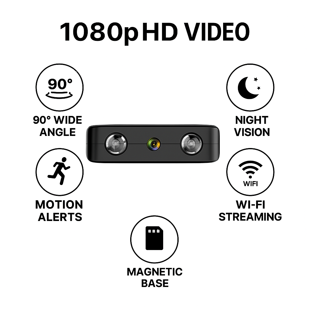 Small WiFi Security Camera with Night Vision