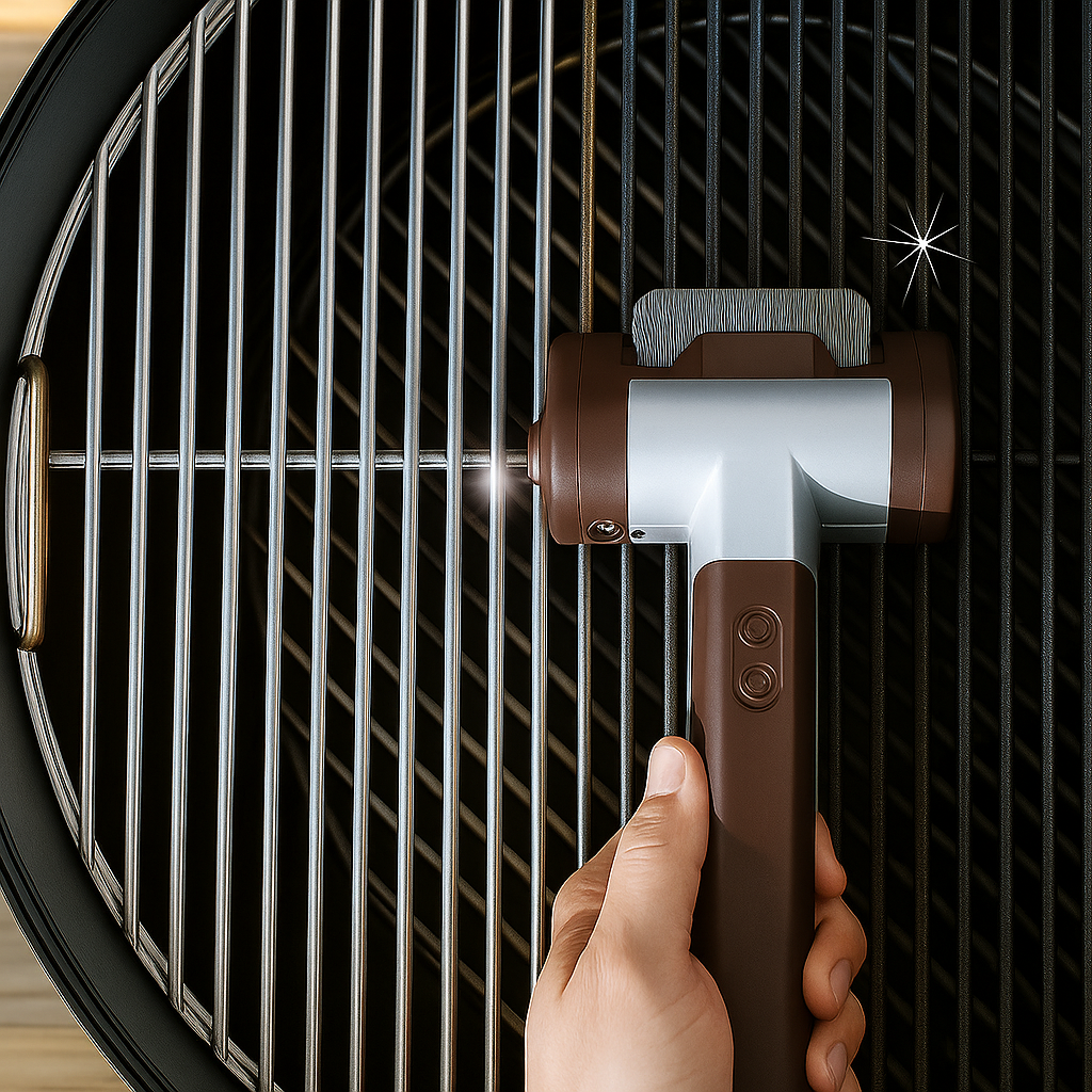 Easy Grill Brush Cleaner, LED Light & Fast Rotation