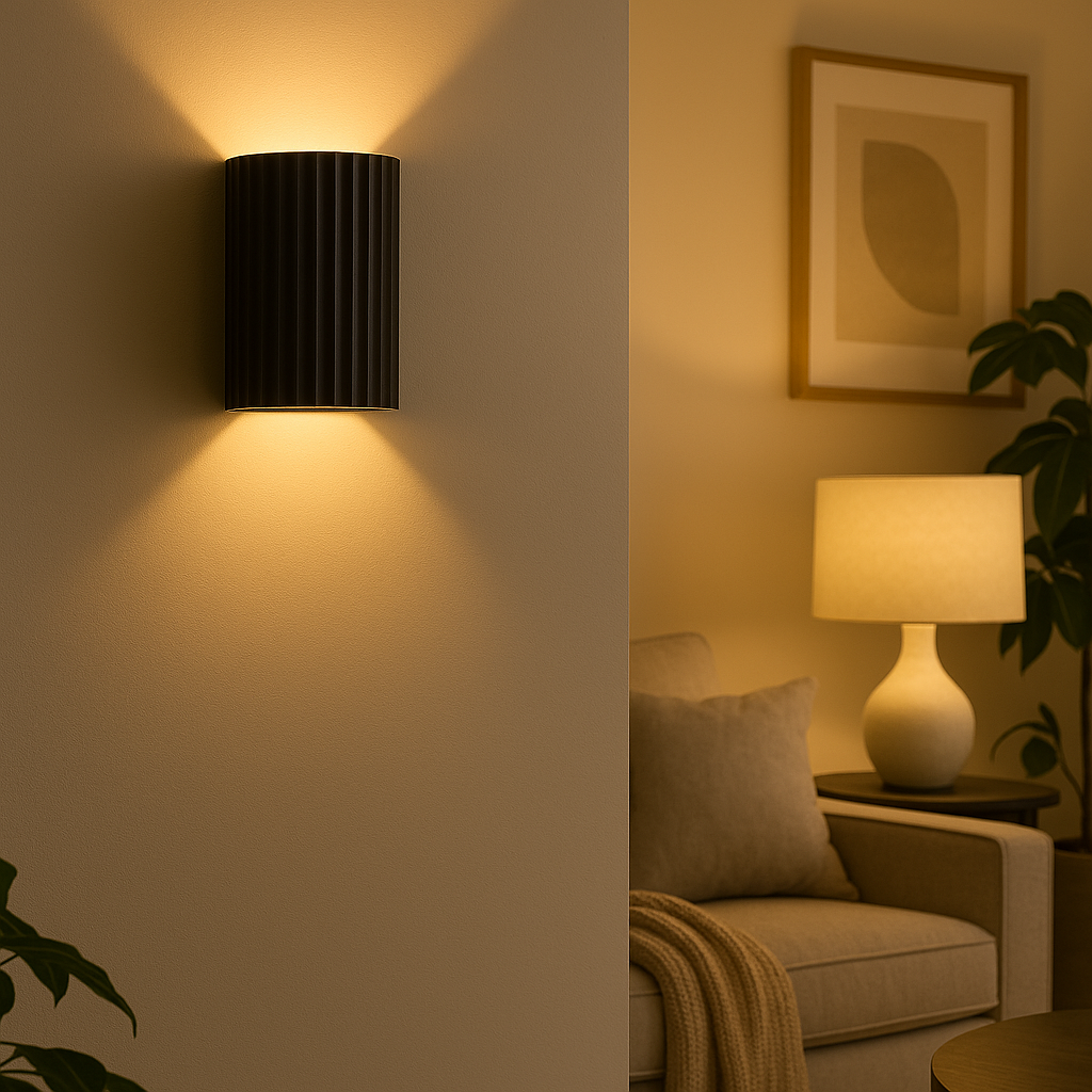 Sculptural LED Wall Light – Minimalist Modern Lamp with Soft Up & Down Lighting 1