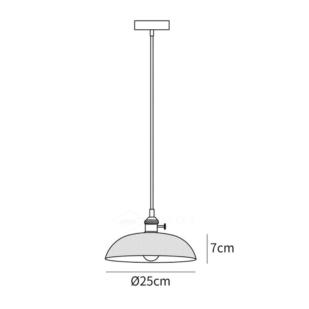 Simple Vintage Glass Drop Pendant Lamp