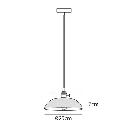 Simple Vintage Glass Drop Pendant Lamp