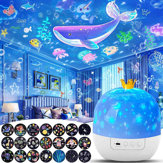 Colorful Star Night Light Projector for Kids Bedroom Ceiling - Pexav
