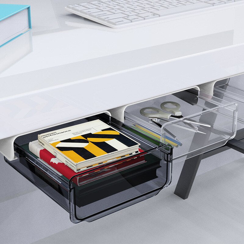 Clear Adhesive Desk Drawer Organizer Strip - Pexav