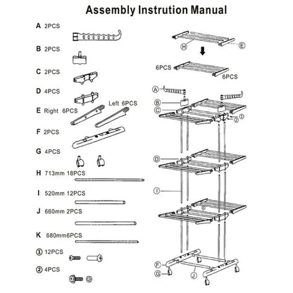 Collapsible Large Capacity Laundry Drying Rack