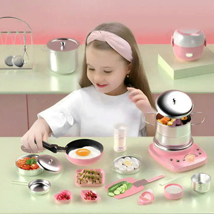22 PCS Real Cooking Mini Kitchen Toys, Safe for Ages 3+
