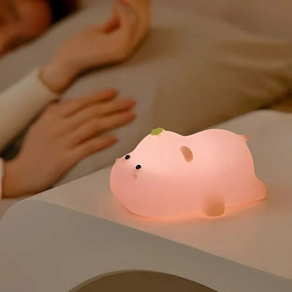 Fun Kids Nightlight - Colorful Soft Lamp with Rechargeable Battery