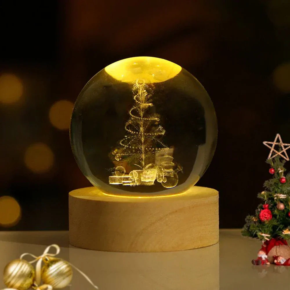 Glowing Glass Ball Table Lamp Modern Home Decoration