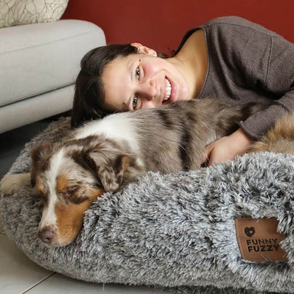 Extra Large Plush Pet Oval Bed for Humans Dogs