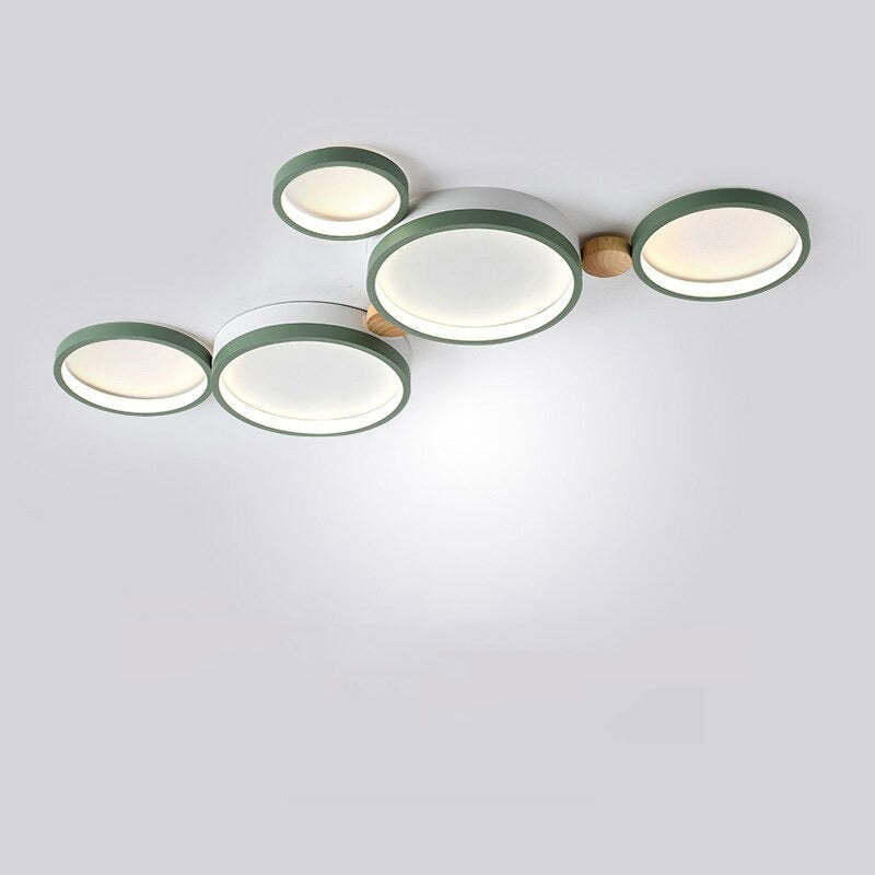 Soft Rounded Ceiling Lamp for Bedroom in White Finish