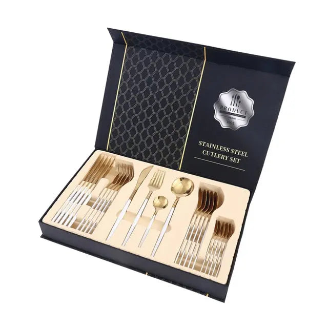 Silverware 24 Piece Stainless Steel Utensil Set