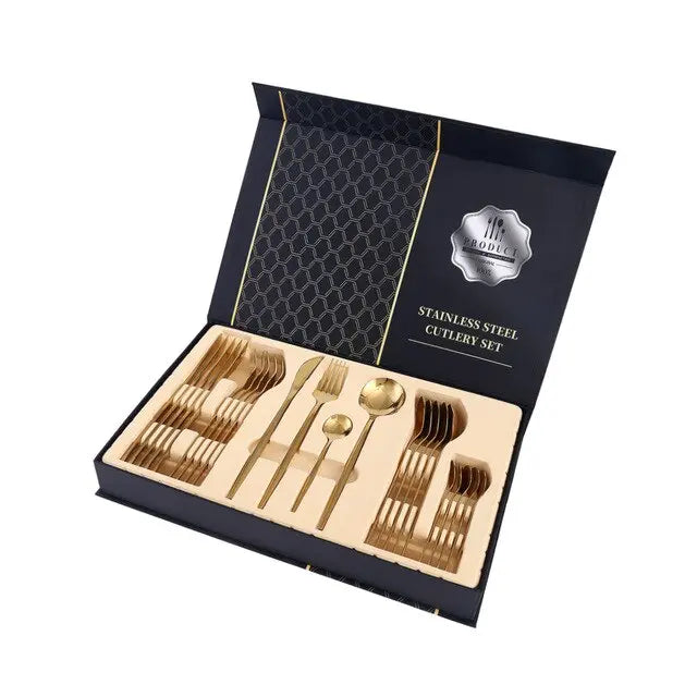 Silverware 24 Piece Stainless Steel Utensil Set